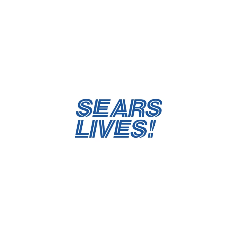 Sears Lives! Blue Text Logo Design iPhone Case