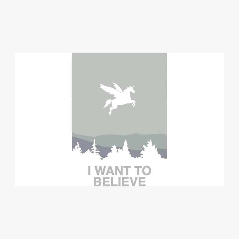 Mythical Pegasus Soars Over Minimalist Forest Landscape Travel Mug