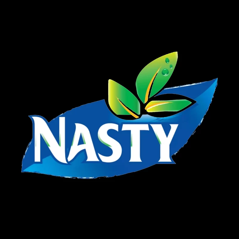 Nasty Brand Logo with Blue Banner and Green Leaf Emblem Tapestry