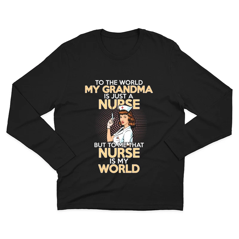 Hommage à une grand-mère infirmière Homme Manches Longues T-Shirt