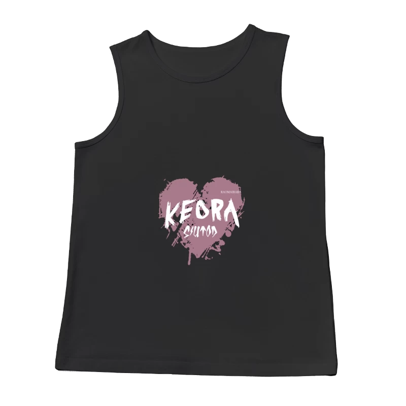 Pinselherz-Design mit Name Herren Tanktops