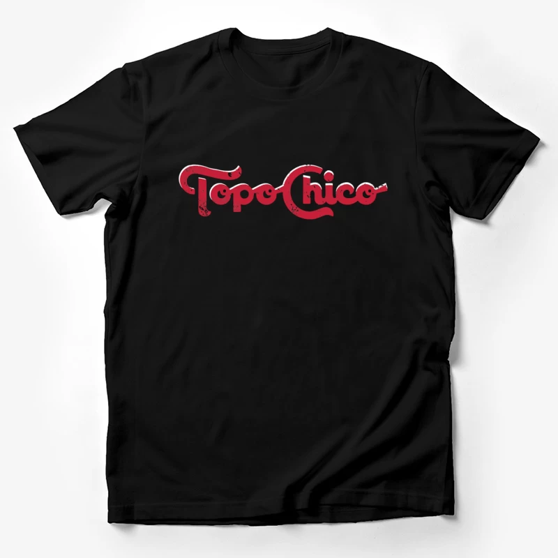 Vintage Topo Chico Red Logo Design Male T-Shirt