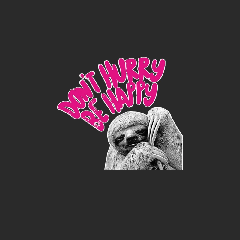 Don_t Hurry Be Happy - Cute Sloth Typography Design Baseball Cap