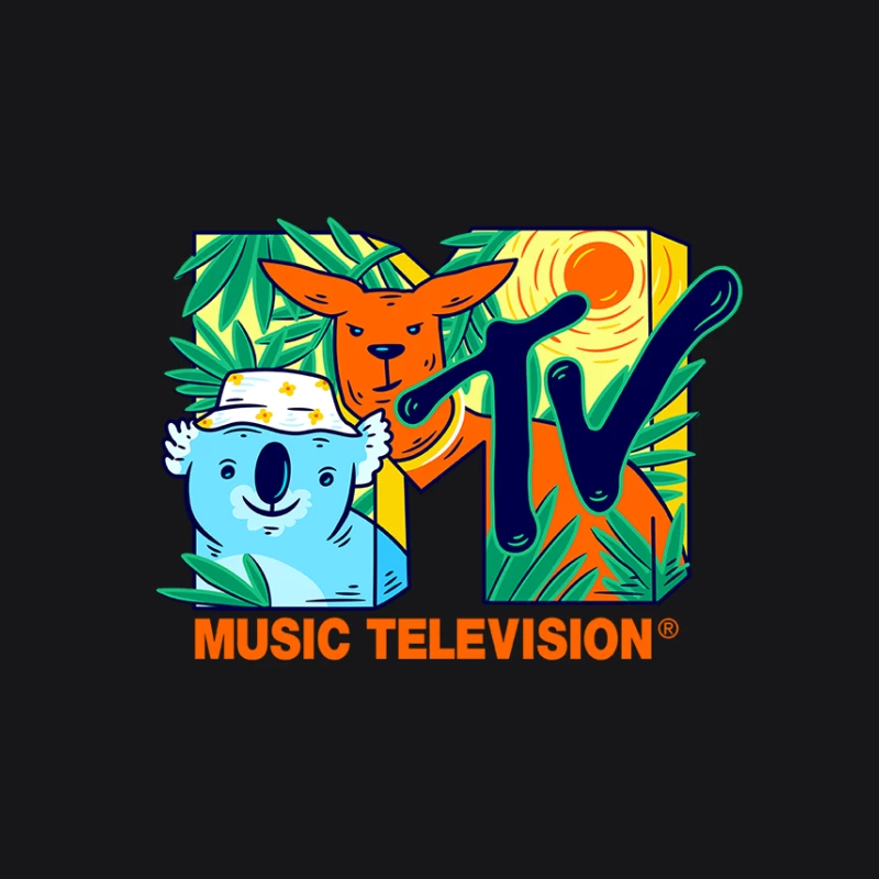 Australisches MTV-Logo mit Koala und Känguru Damen Pullover Hoodie
