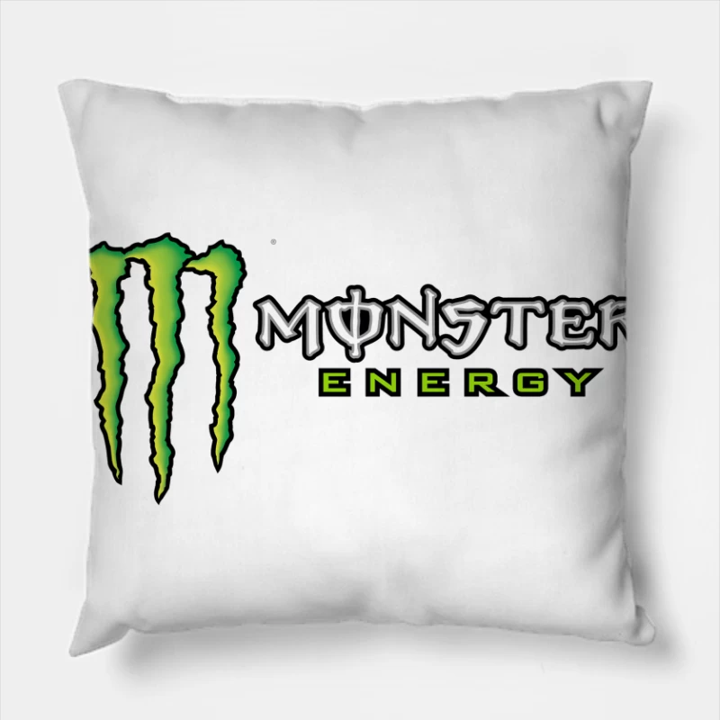 Monster Energy Drink Logo Throw Pillow