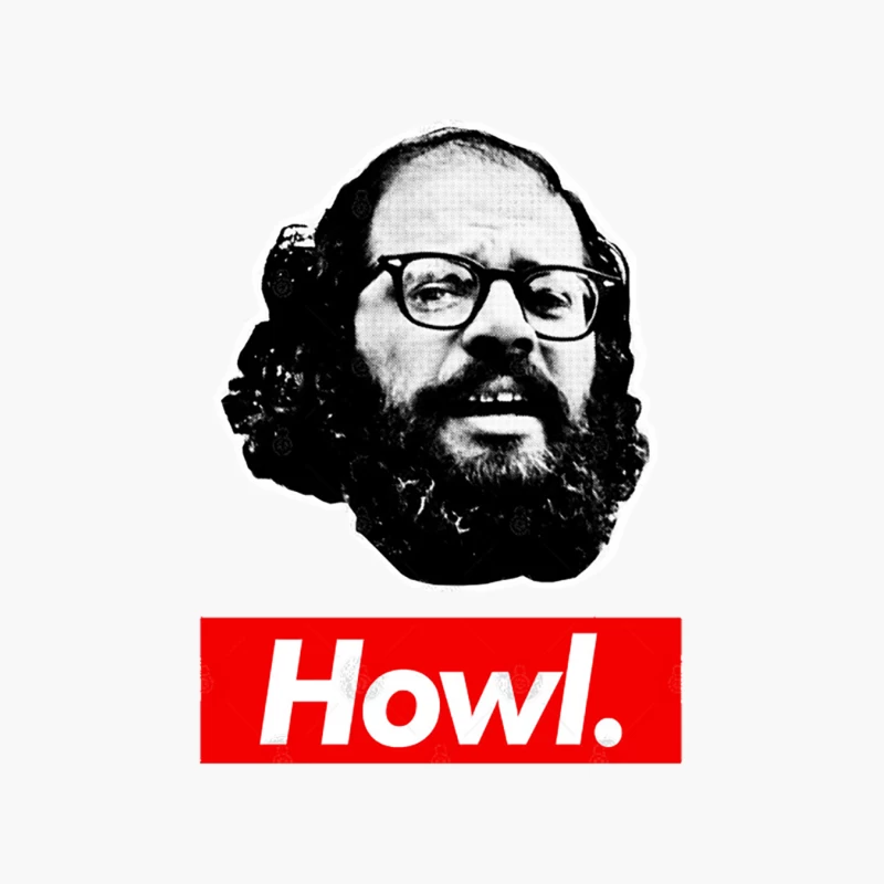 Allen Ginsberg Howl Aesthetic Tribute Design Cotton Tote Bag