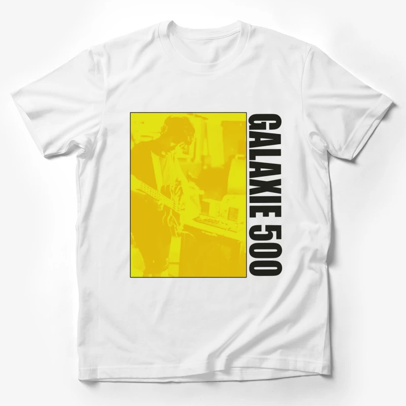 Galaxy 500 Yellow-Filtered Album Cover with Guitarist Male T-Shirt