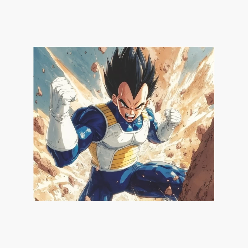 Vegeta's Explosive Power: Dragon Ball Saiyan Unleashed Cotton Tote Bag