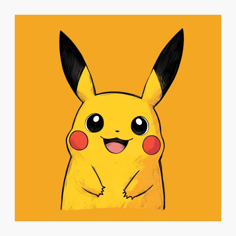 Smiling Pikachu: Iconic Yellow Pokemon Mascot Pin