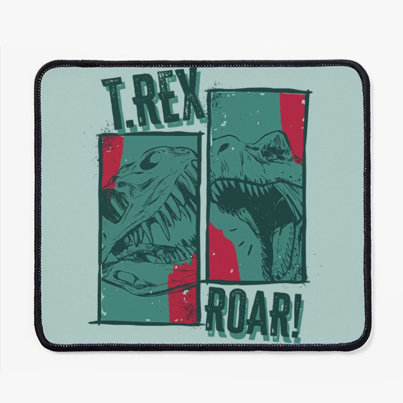 T-Rex Roar! Vintage Comic Design Mouse Pad