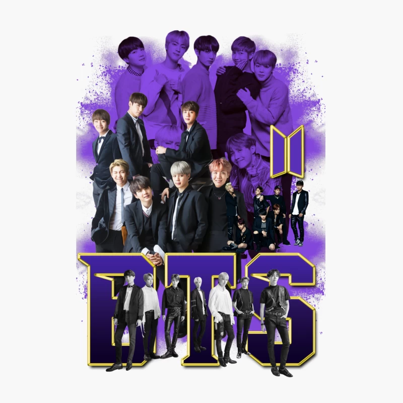 BTS Music Group Collage Cotton Tote Bag
