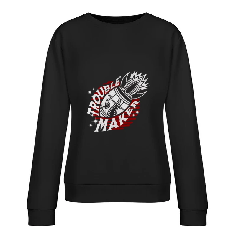 Fairy Tail Anime Guild Symbol in Red and White Female Pullover Sweatshirt