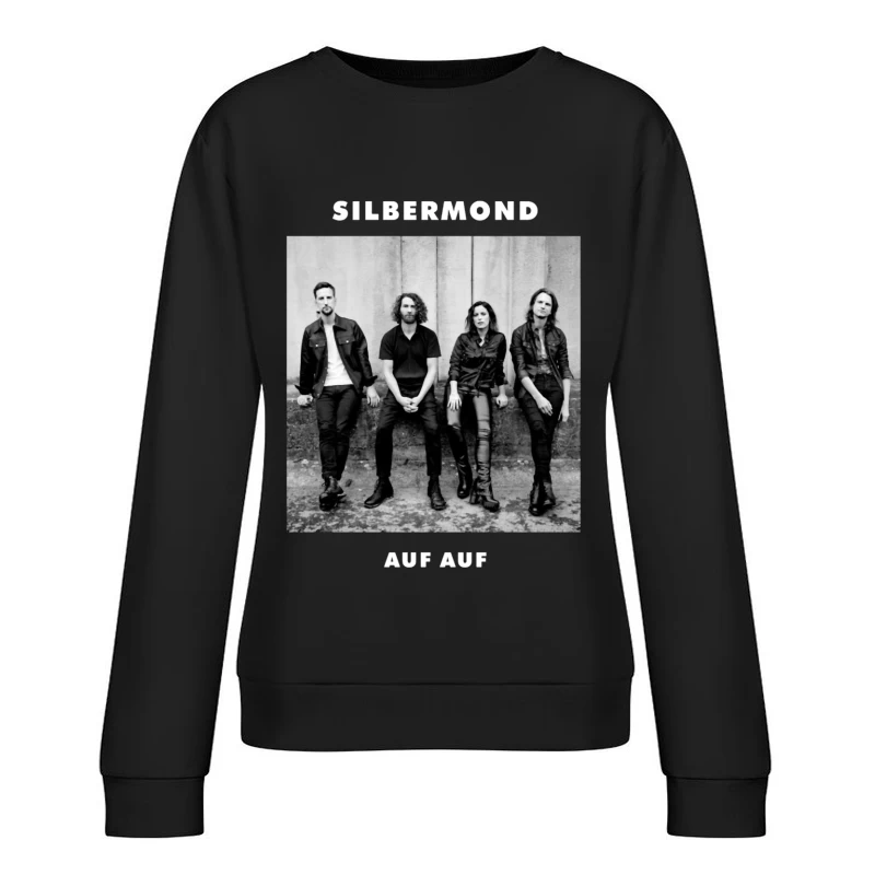 German Rock Band Silbermond - Black and White Promotional Photo Female Pullover Sweatshirt