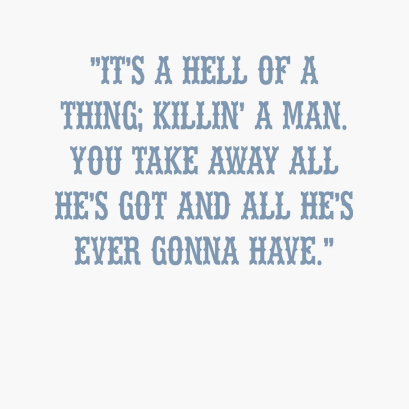It_s a Hell of a Thing, Killin_ a Man Cotton Tote Bag