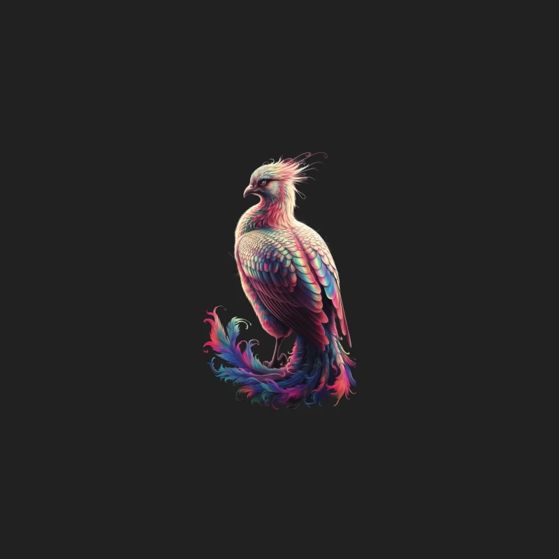 Vibrant Fantasy Phoenix: A Colorful Digital Illustration of a Mythical Bird Bucket Hat