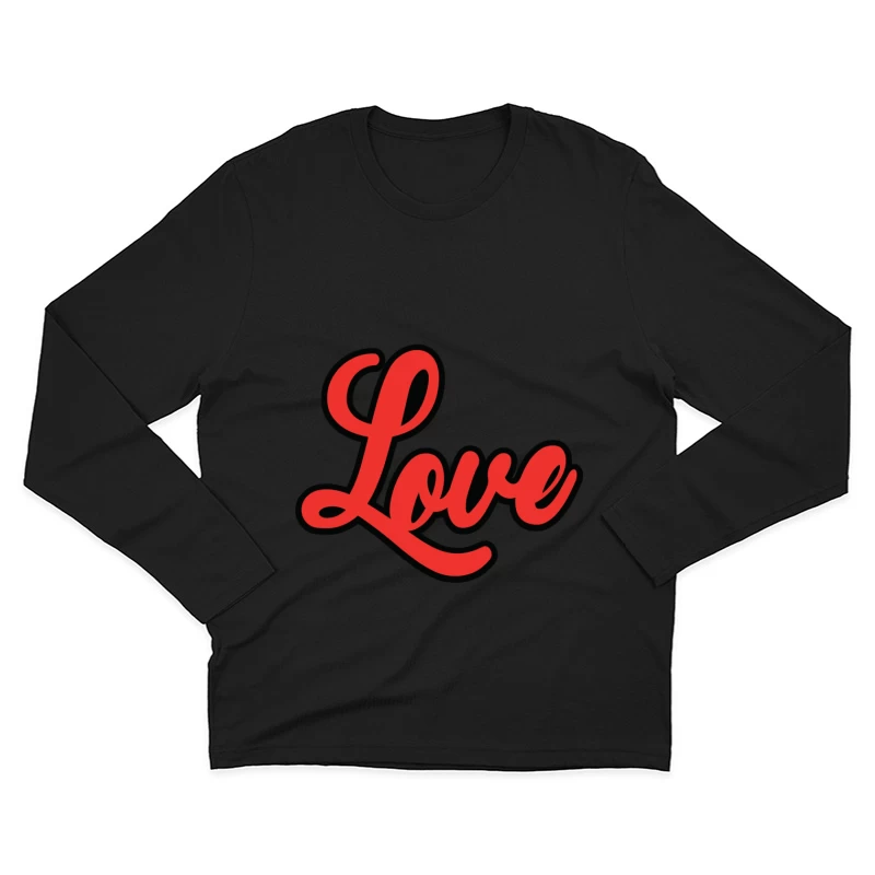 Motif avec amour rouge Homme Manches Longues T-Shirt