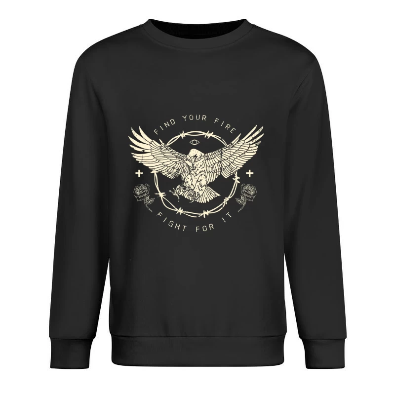 Aigle et Symbole de Motivation Homme Sweat-shirt à enfiler