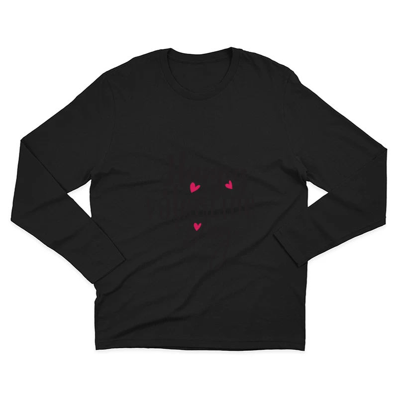Carte de Saint-Valentin avec coeurs Homme Manches Longues T-Shirt