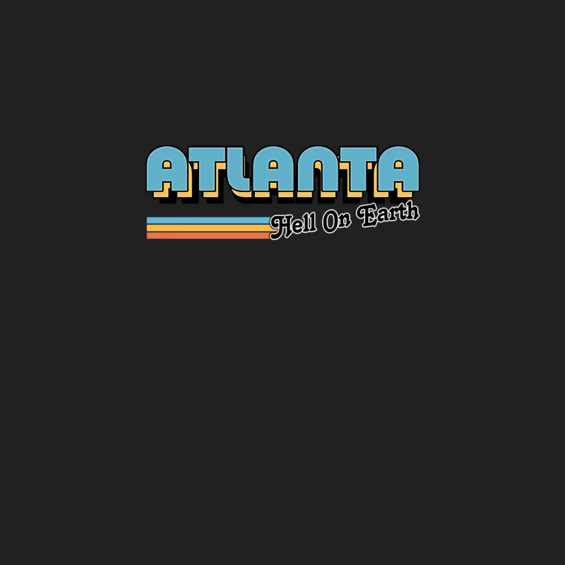 Atlanta, Hell On Earth   Retro Humorous Typography Design Bucket Hat