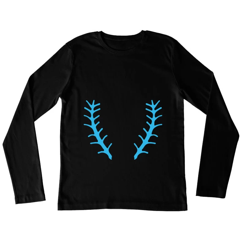 Symbole de ramification bleu Femme Manches Longues T-Shirt