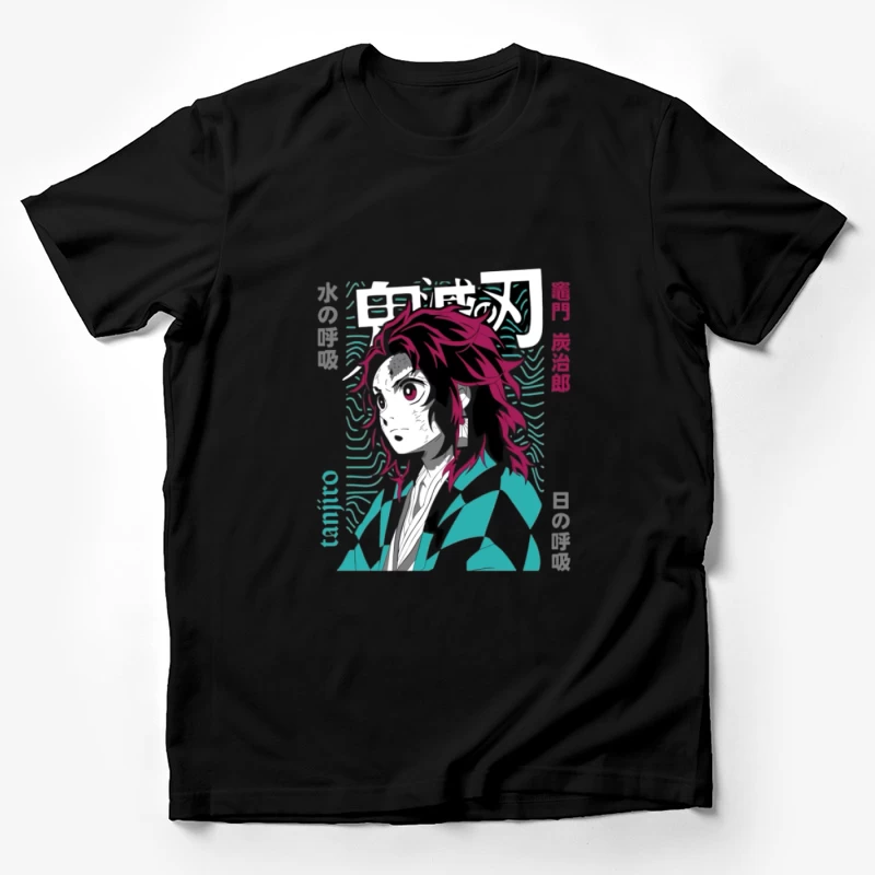 Kämpfer mit Schwert und Wellenmuster Herren T-Shirt