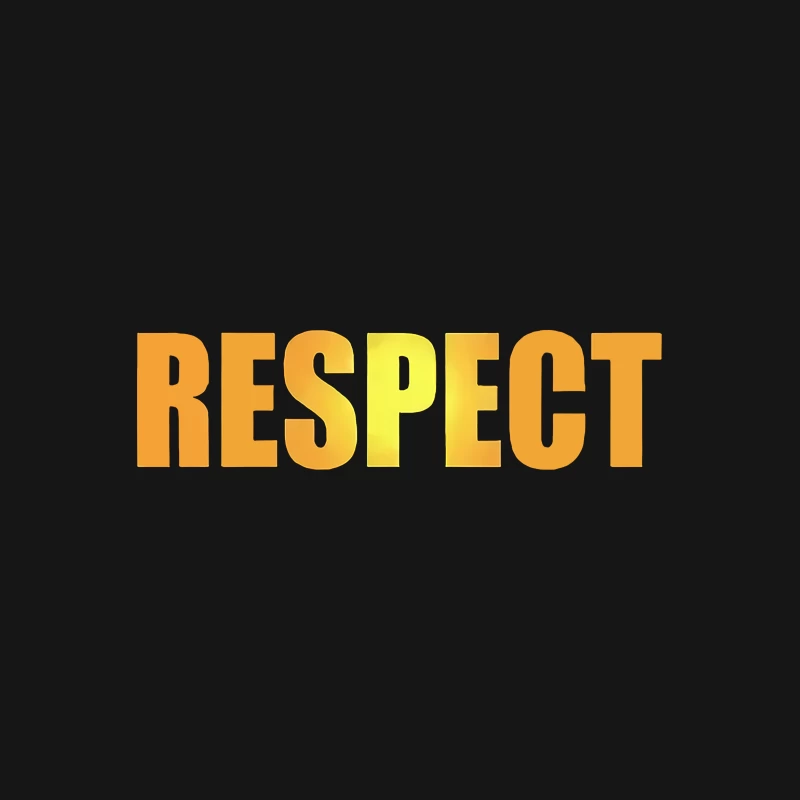 Goldener RESPEKT Textdesign Herren T-Shirt