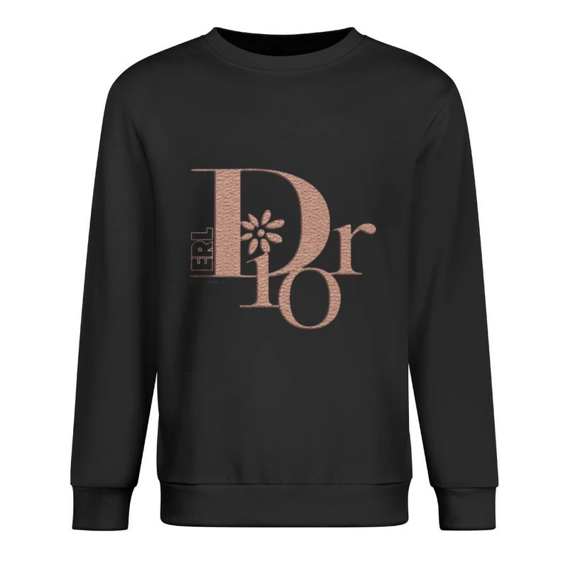 Designer-Logo mit Blume Herren Pullover Sweatshirt