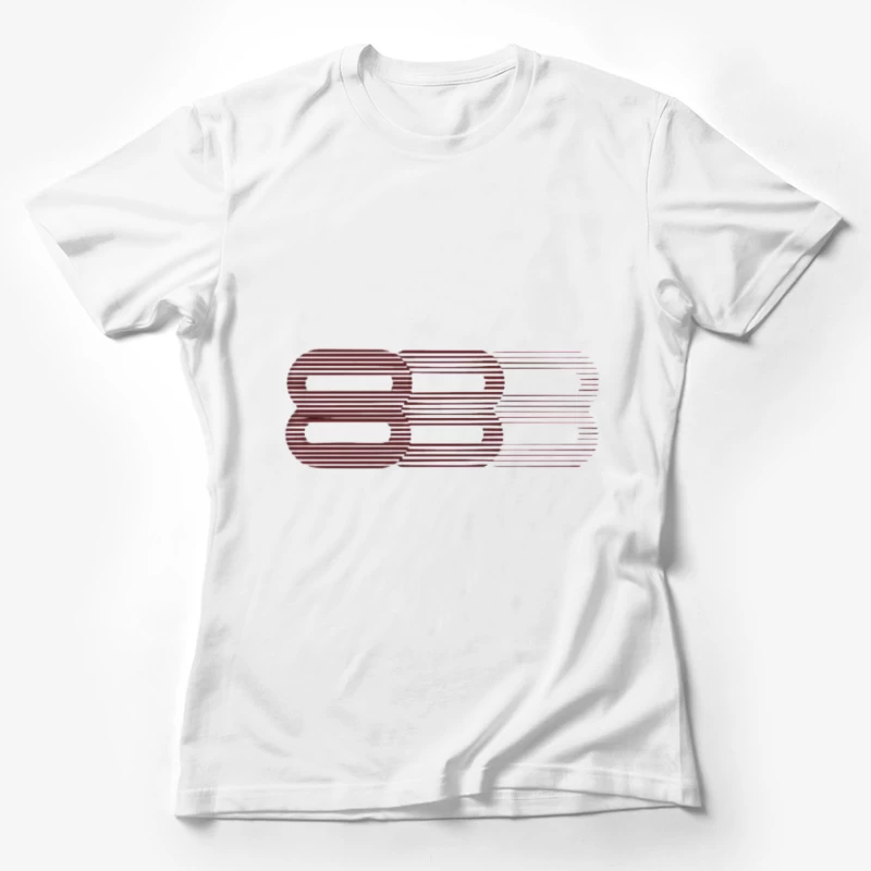 Design Abstrait de Lettres Femme T-Shirt
