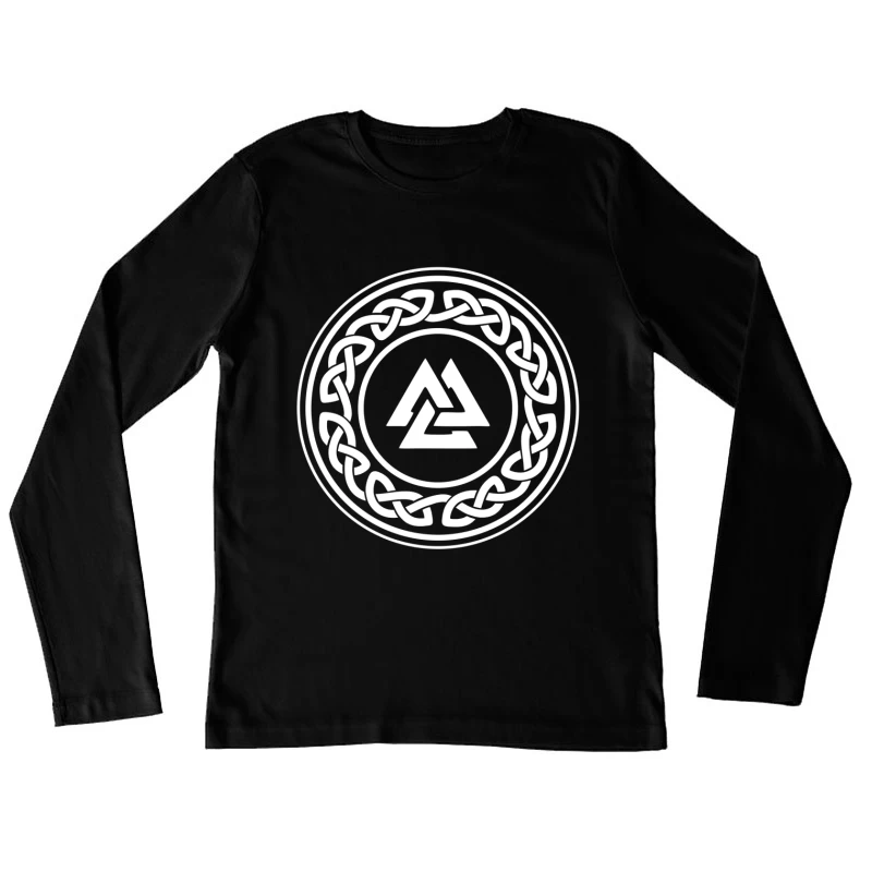 Triad Knot: Timeless Celtic Elegance Female Long Sleeve T-Shirt