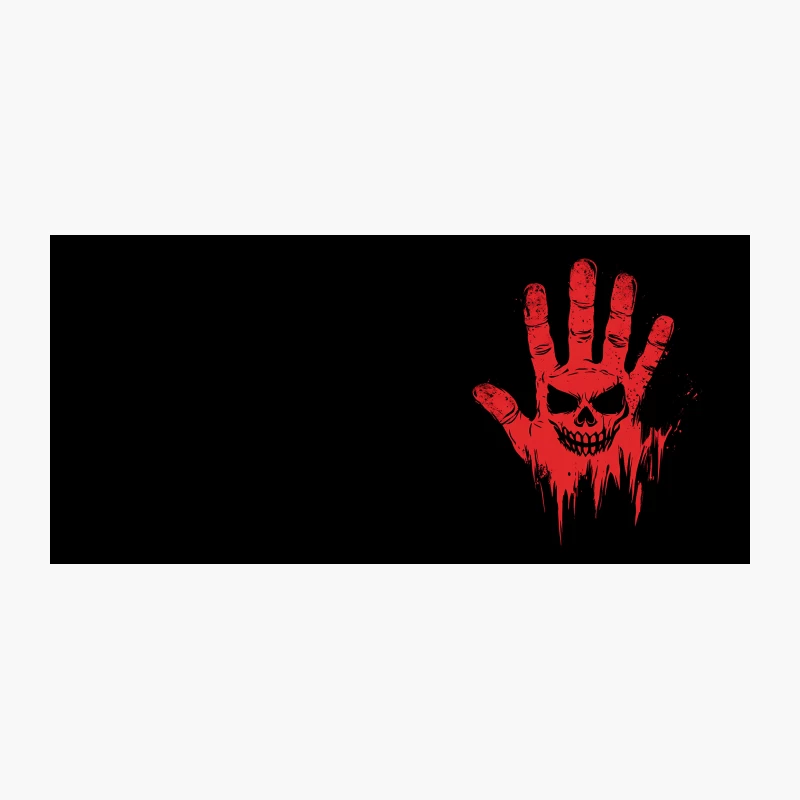 Bloody Hand with Skull: Spooky Horror Graphic Design Coffee Mug