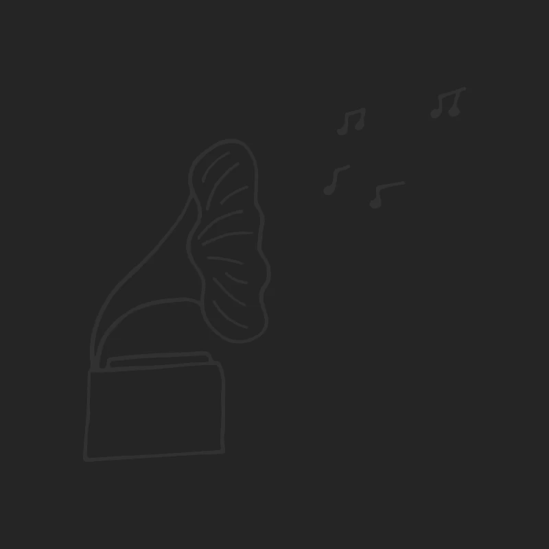 Gramophone avec notes de musique Homme Sweat-shirt à enfiler