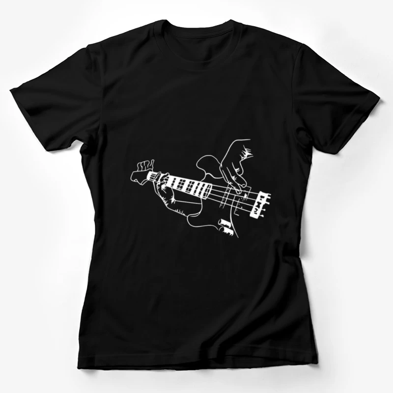 Bass Guitar Illustration Female T-Shirt