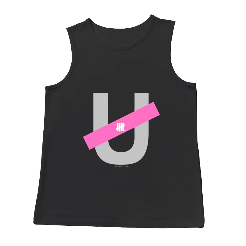 Undefeated Logo mit Pinkem Balken Herren Tanktops