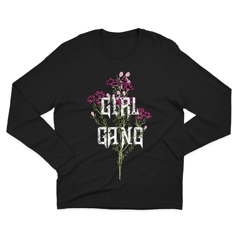 Illustration florale Girl Gang Homme Manches Longues T-Shirt