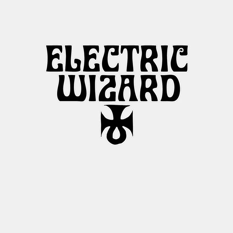 Electric Wizard Doom Metal Band Logo with Iron Cross Male Tank Top