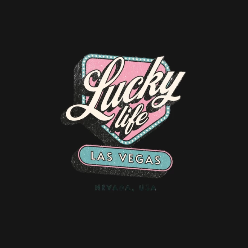 Glückliches Leben in Las Vegas Herren Langarm T-Shirt