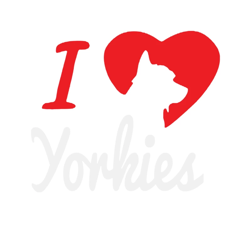 I Love Yorkies Dogs Tapestry
