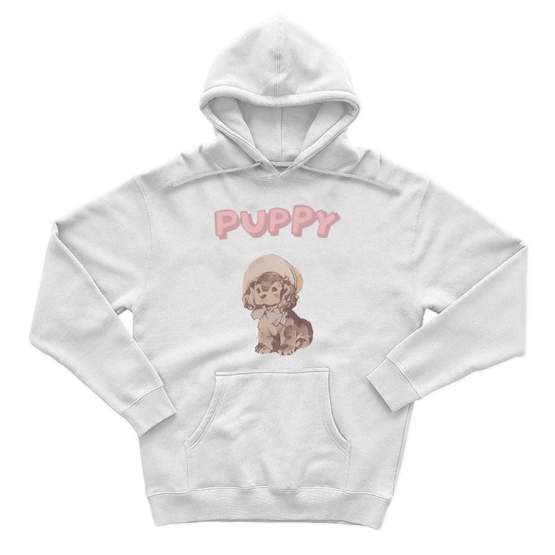 Niedlicher Welpe mit Hut Herren Pullover Hoodie