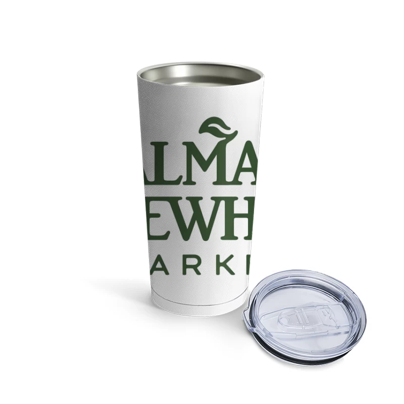 Walmart-Erewhon Market Logo Parody in Green Travel Mug