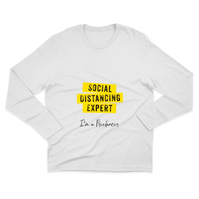 Expert en Distanciation Sociale Homme Manches Longues T-Shirt