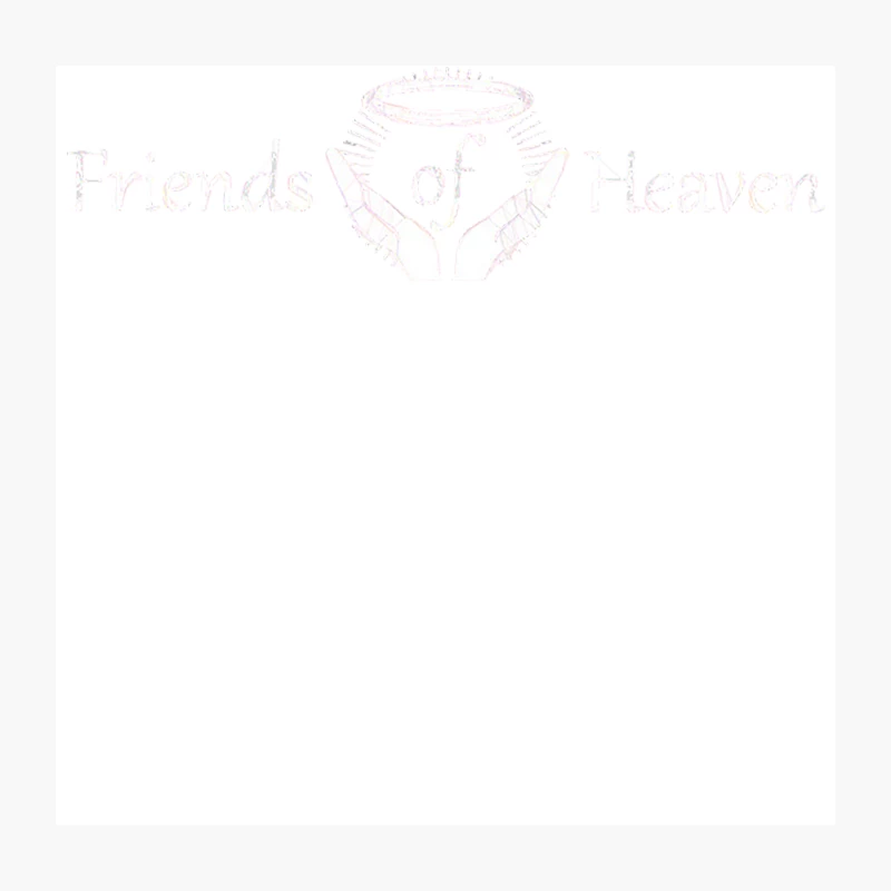 Faded Handwritten Text: Friends of Heaven Throw Pillow