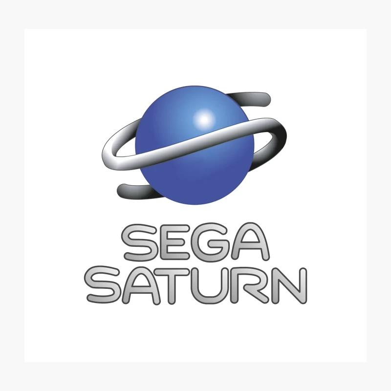 Sega Saturn: Iconic Logo of Classic 90s Gaming Console Throw Pillow
