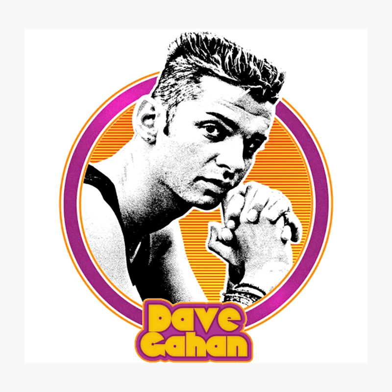 Dave Gahan   Retro 80s Fan Artwork Design Throw Pillow