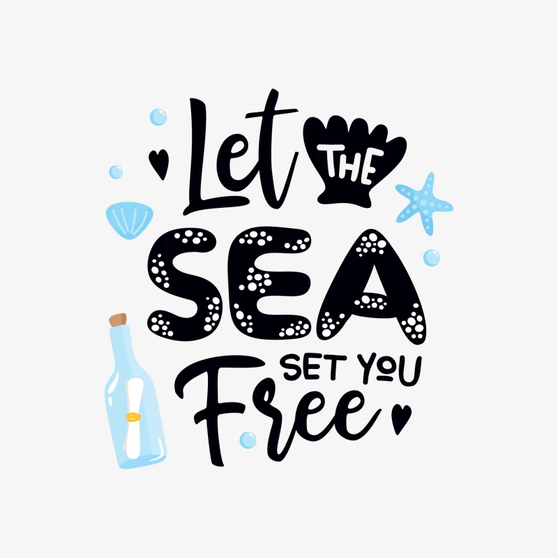 Laissez la mer vous libérer Femme Manches Longues T-Shirt