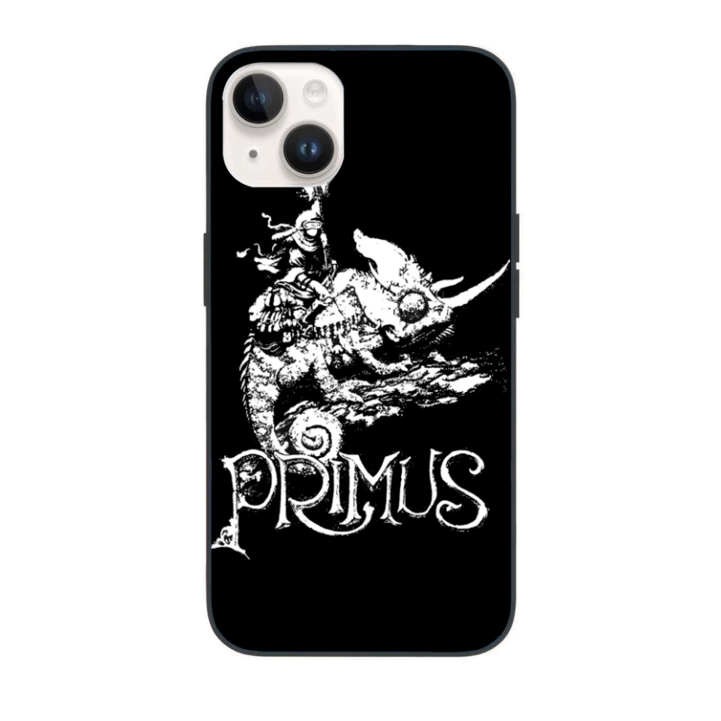 Abstract Swirling Typography: Primus Logo Design iPhone Case