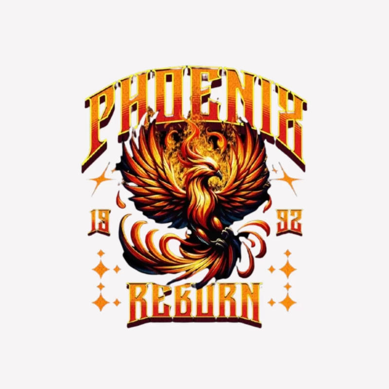 Vintage Phoenix Reborn Fire Bird Mythological Design Female T-Shirt