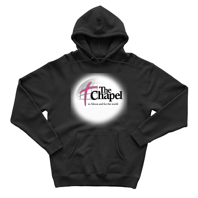 The Chapel Church Logo with Pink Cross - Akron Religious Organization Male Pullover Hoodie