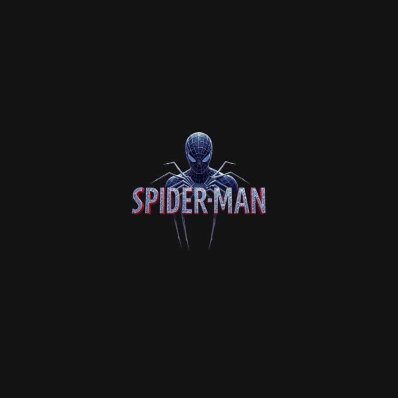 Spider-Man Black Suit Logo with Classic Text Design iPhone Case