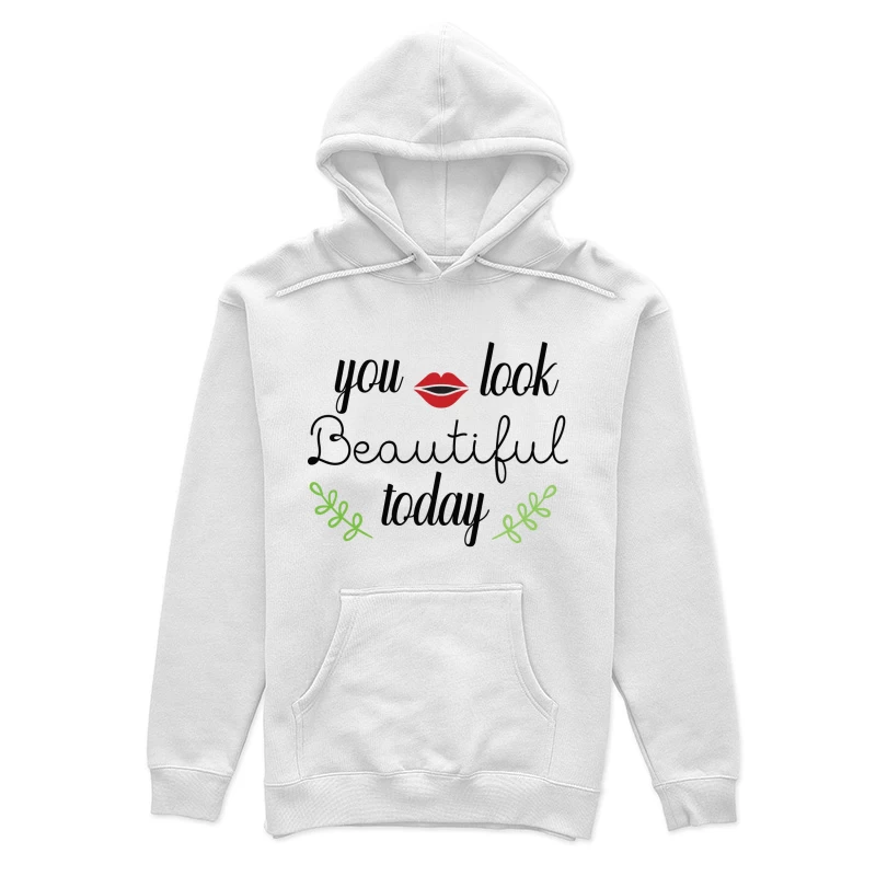 Compliment de beauté avec lèvres rouges Femme Sweat à capuche