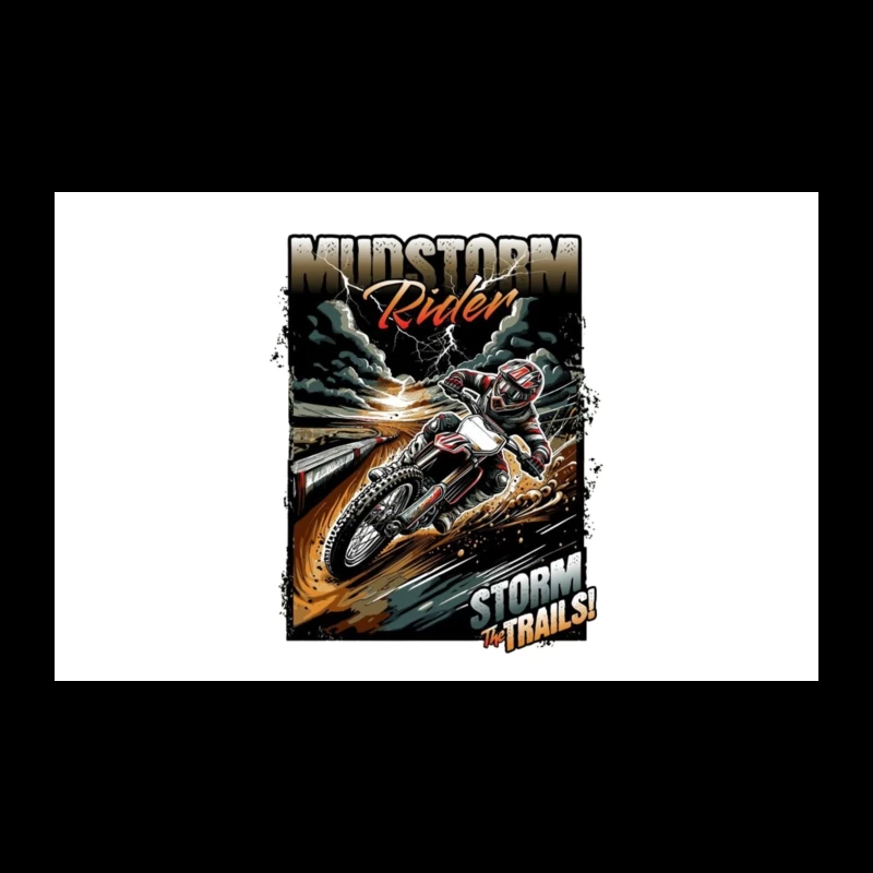 Mudstorm Rider: Extreme Off-Road Motorcycle Racing Through the Storm Travel Mug